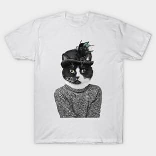 Fancy black and white cat T-Shirt